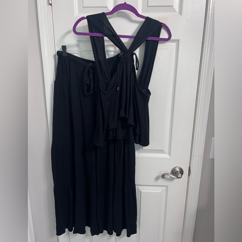 Free People Black Porter Two-Piece Set, Size M - Picture 7 of 13